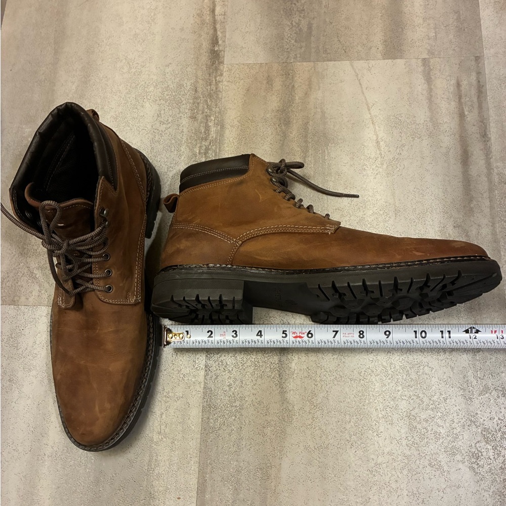 Johnston & Murphy Brown Leather Lace-Up Boots - Picture 6 of 7